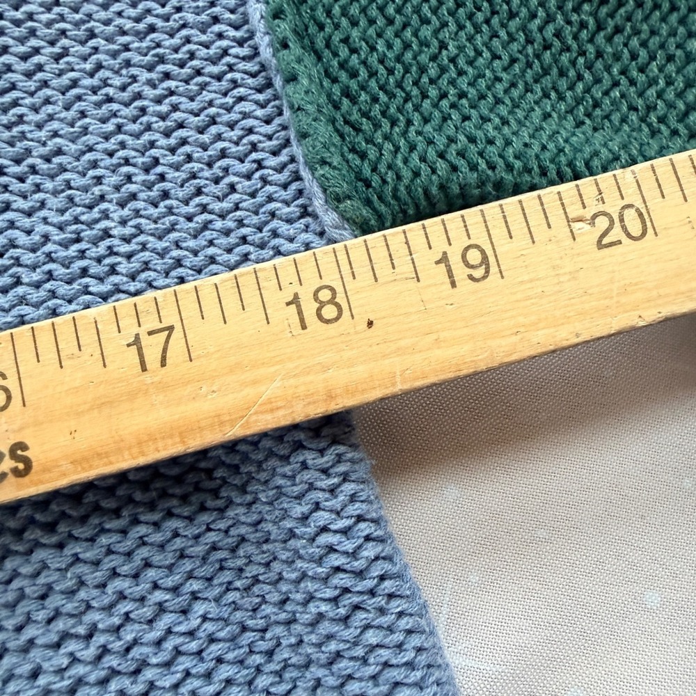 American Eagle Womens Colorblock Chunky Knit Sweater Blue Green Yellow XS - Picture 4 of 12